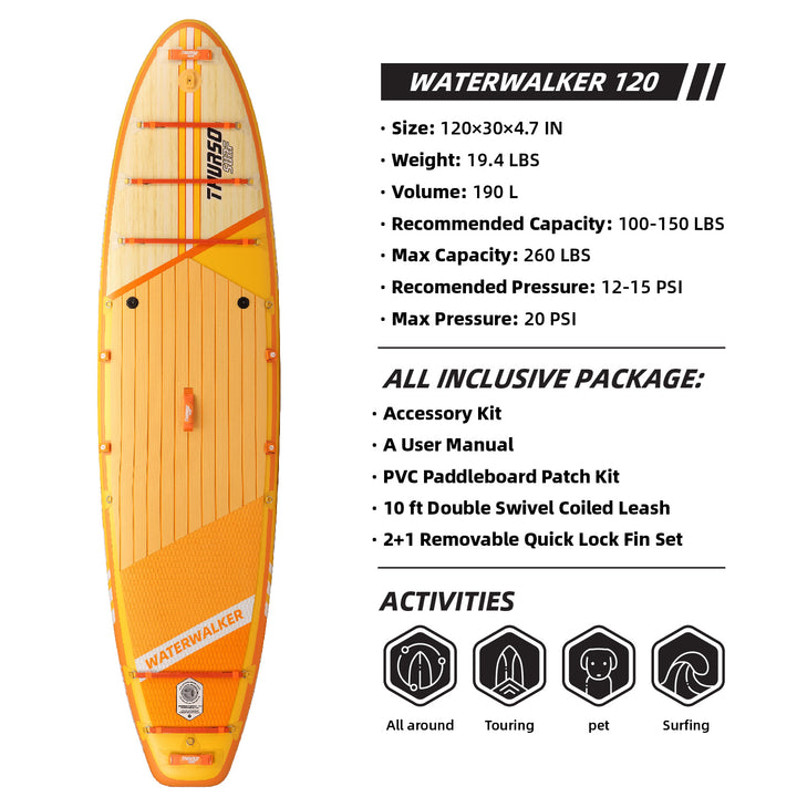 Waterwalker 120 10' All-around Paddle Board