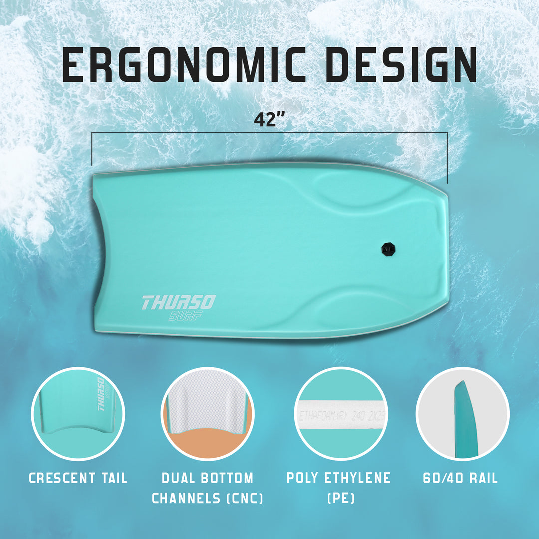 THURSO SURF 42'' Body Boards Turquoise design