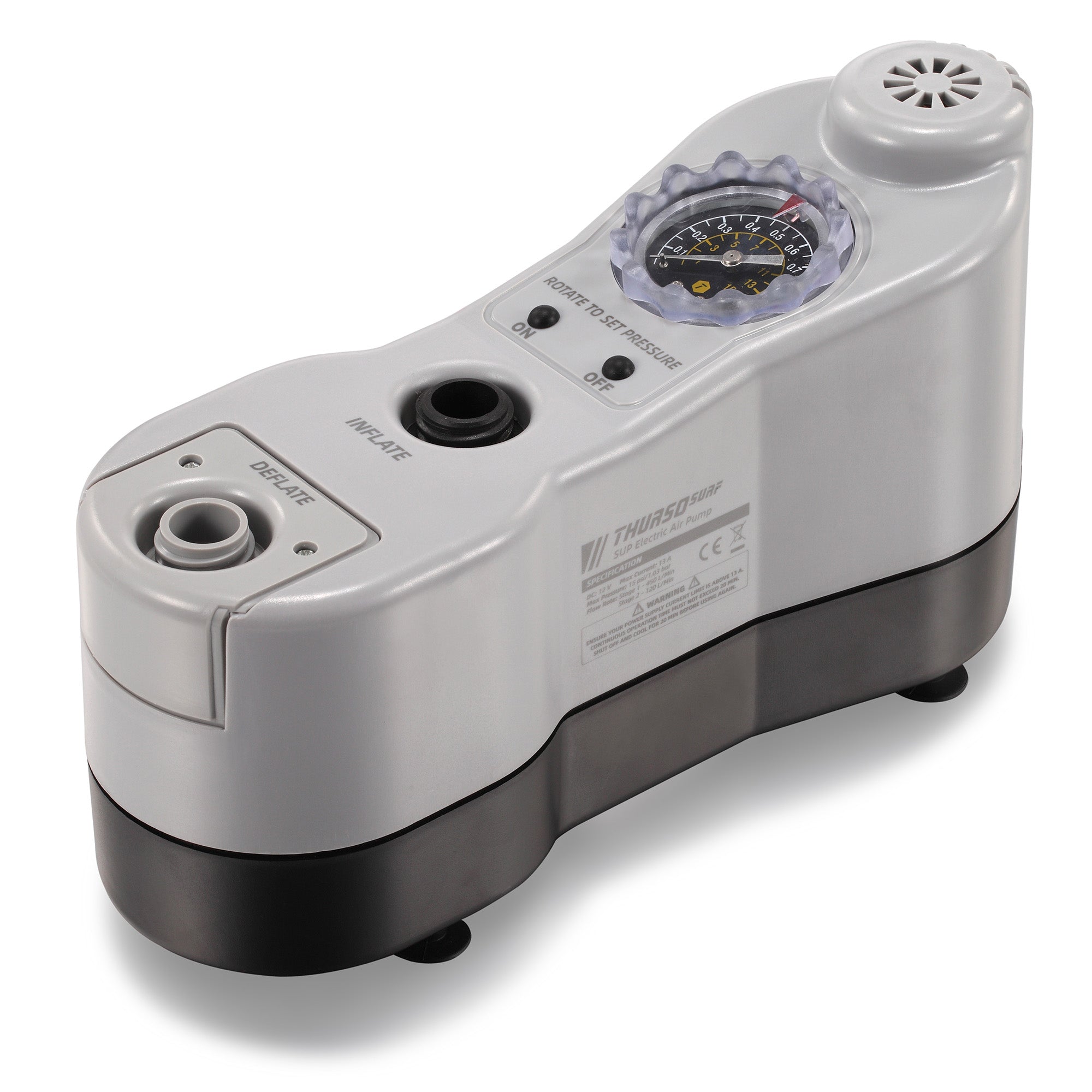 Electric Air Pump By SUNNYLiFE - AC-Powered Inflator For Pool Floats, With 3 Nozzle Sizes (White) - View #3