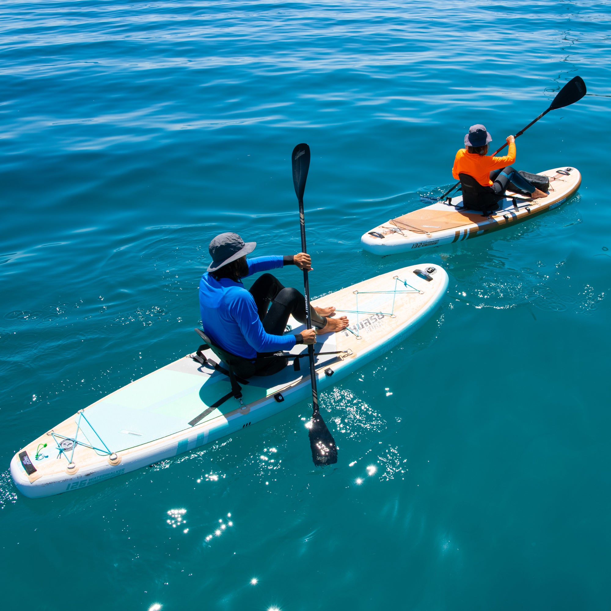 thurso-paddle-boards-with-kayak-seats-with-two-paddle-board