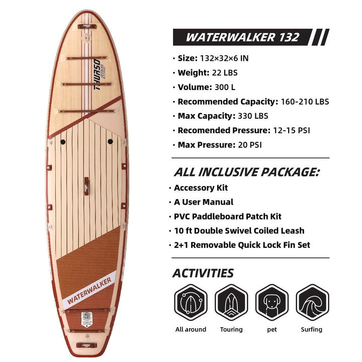 Waterwalker 132 11' Prancha de Paddle Versátil