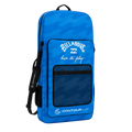 Blue backpack with Billabong branding on a white background