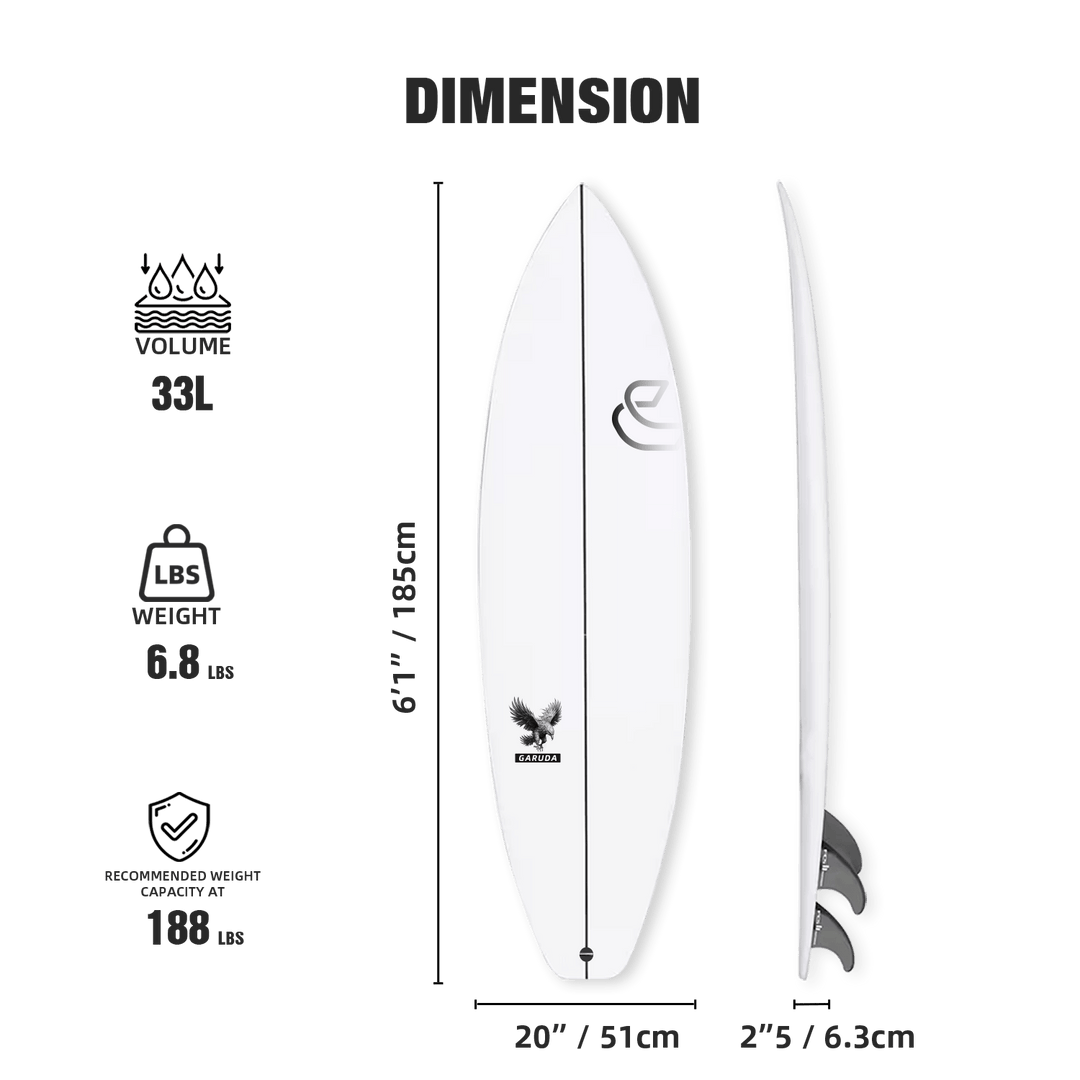 Shortboard époxy Garuda 6&