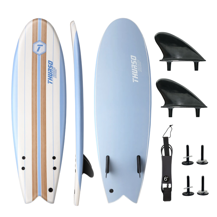 Lancer 5'10 Soft Top Fish Surfboard