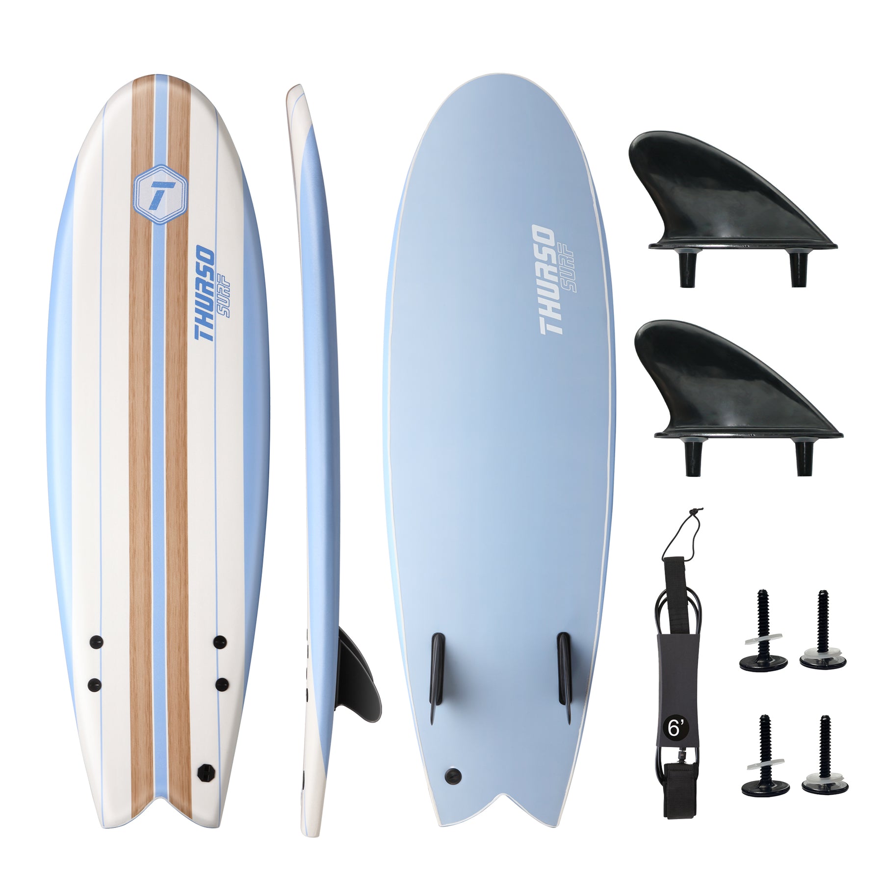 Sift Top Fish Lancer 5'10 Surfboard | Soft Top Fish Surfboard | THURSO SURF