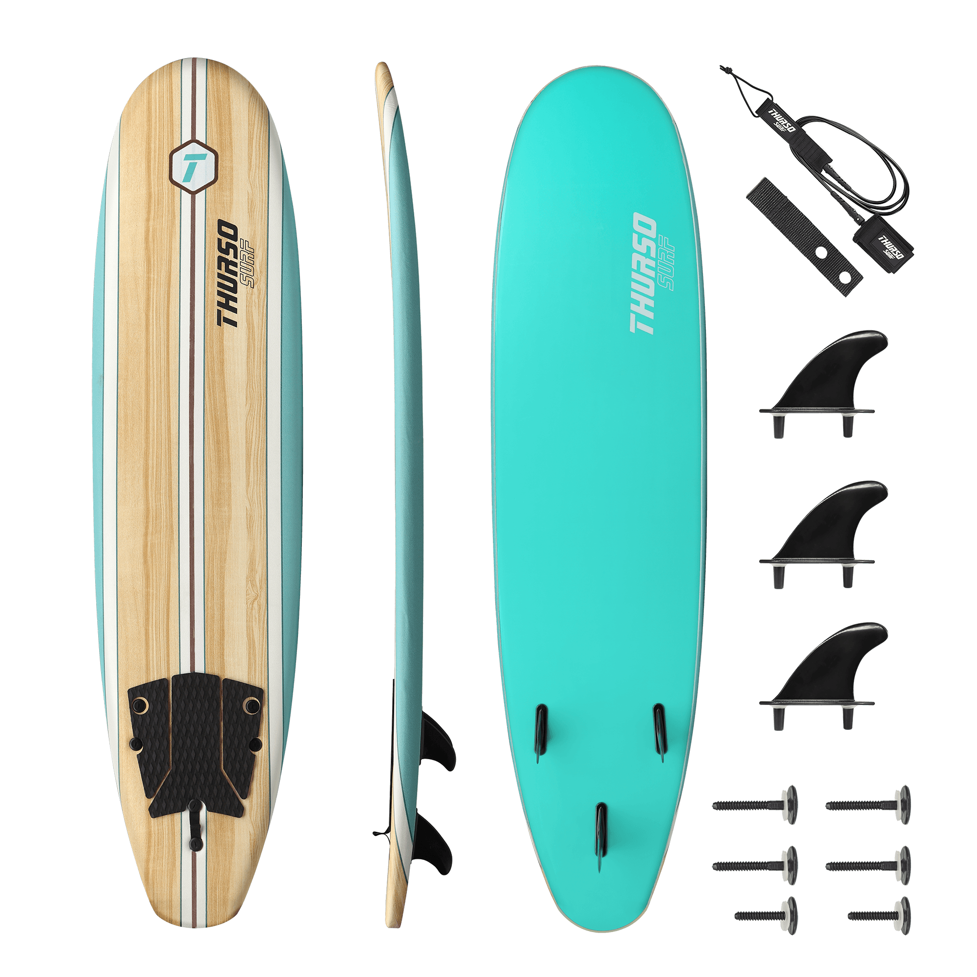 7 Foot Foam Surfboard | Aero 7' Soft Top Surfboard – Thurso Surf