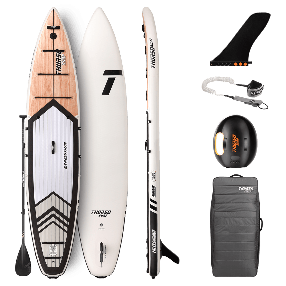 Supreme paddle board with accessories on a white background