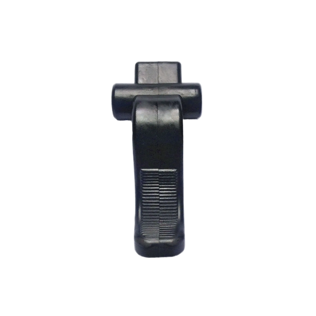 Black fin clip on a white background