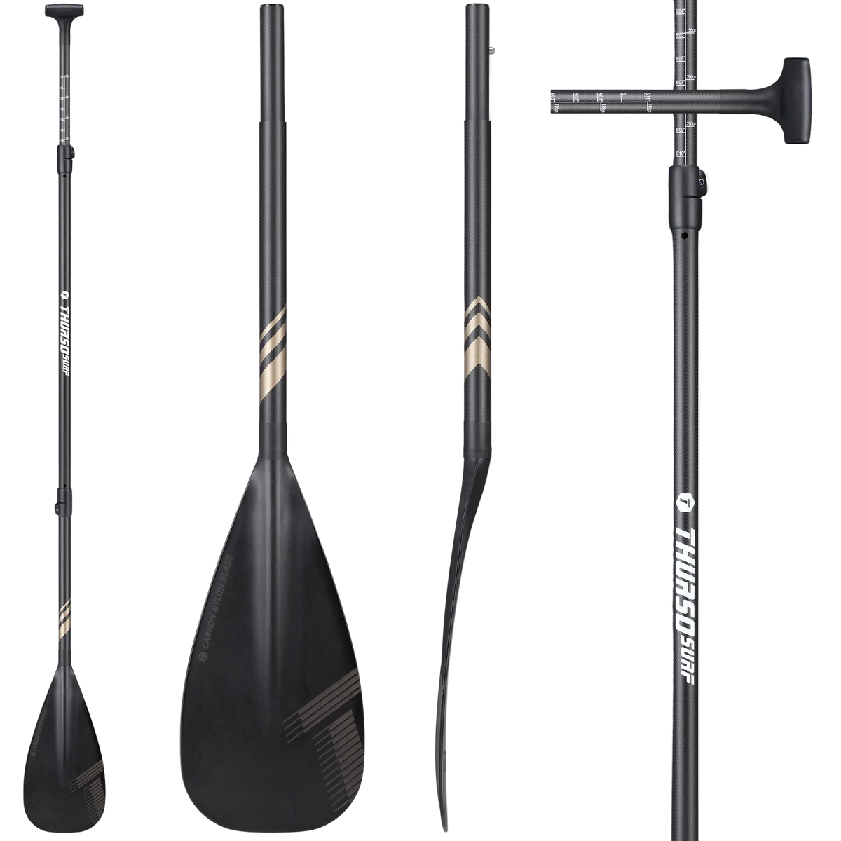 Carbon Fiber 3 Piece Adjustable SUP Paddle