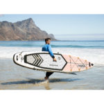 touring paddle board thurso surf expedition man carrying sup