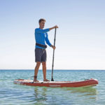 thurso surf waterwalker 132 SUP 2021 crimson man paddling