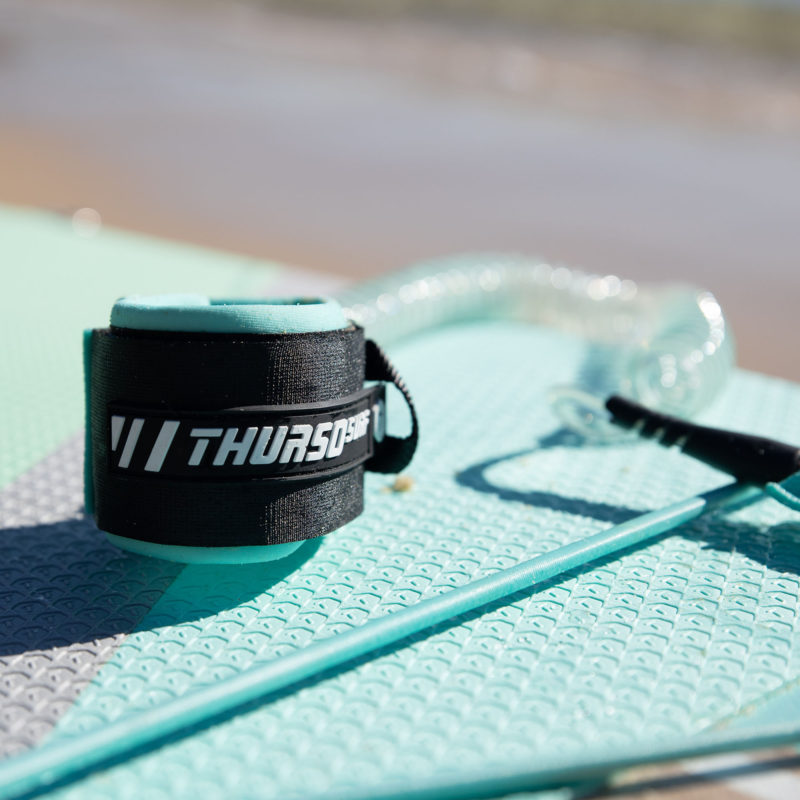 thurso surf waterwalker 132 SUP 2021 turquoise leash traction pad feature