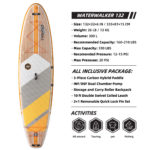 thurso surf waterwalker 132 stand up paddle board parameters tangerine
