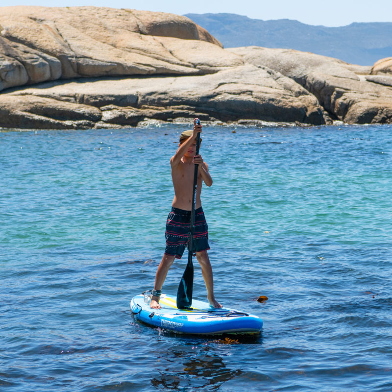 thurso surf prodigy azure junior paddle board paddling standing